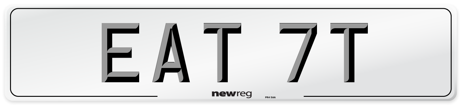 EAT 7T Number Plate from New Reg